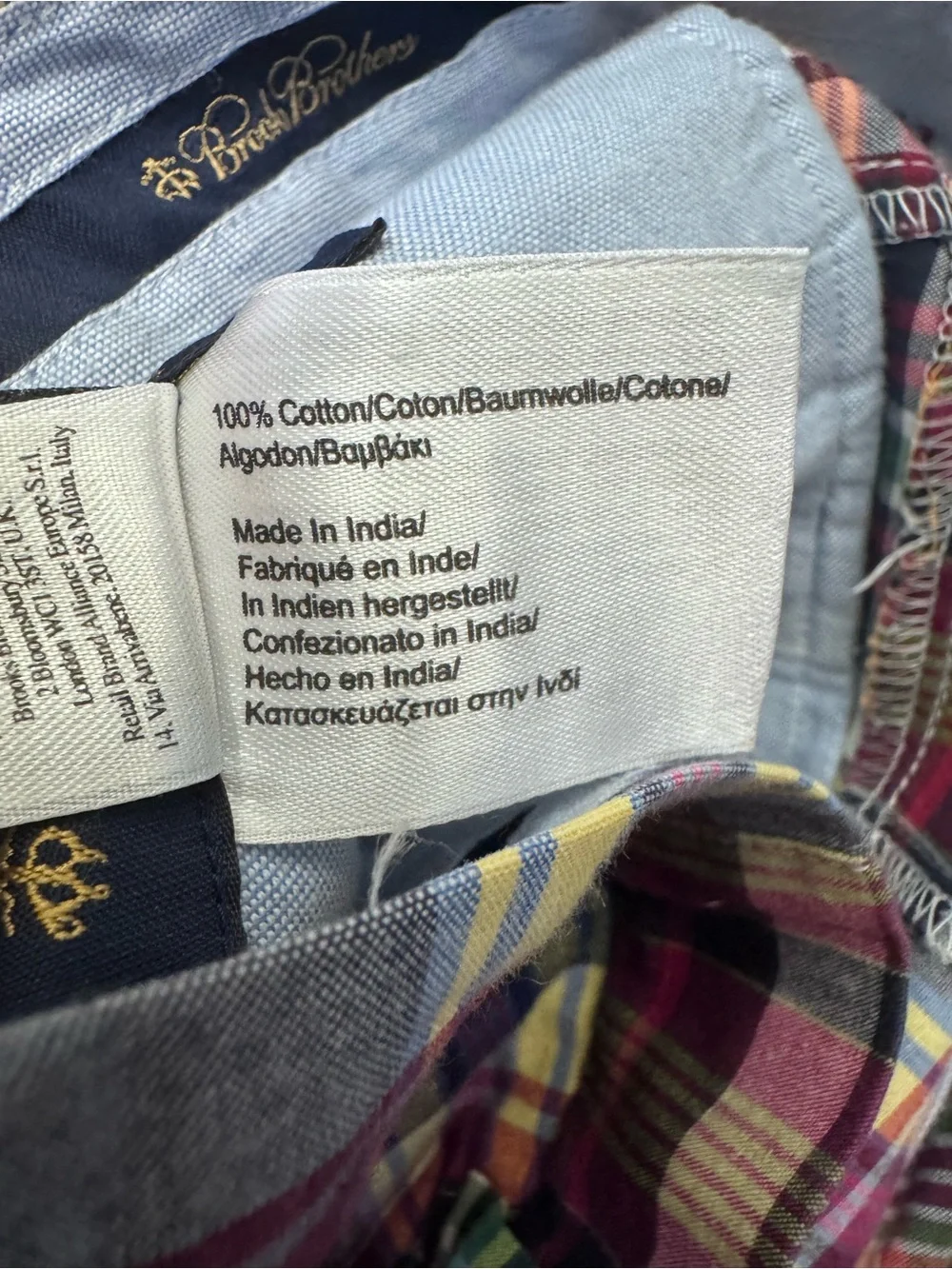 Brooks Brothers Men’s 40 Cotton Patchwork Madras Shorts Preppy Plaid‎ Old Money
